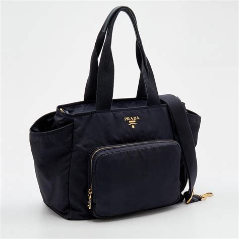 prada women's nylon diaper bag - black|affordable designer diaper bags.